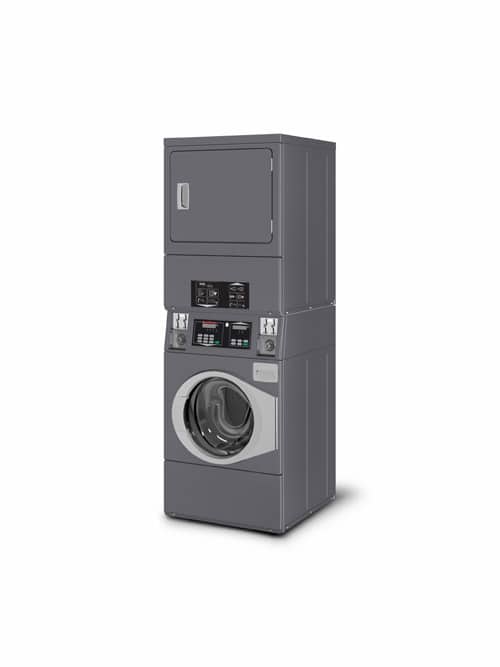 grey stackable washer and dryer