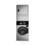 Speed Queen Professional Stacked washer dryer Stainless Steel Front View